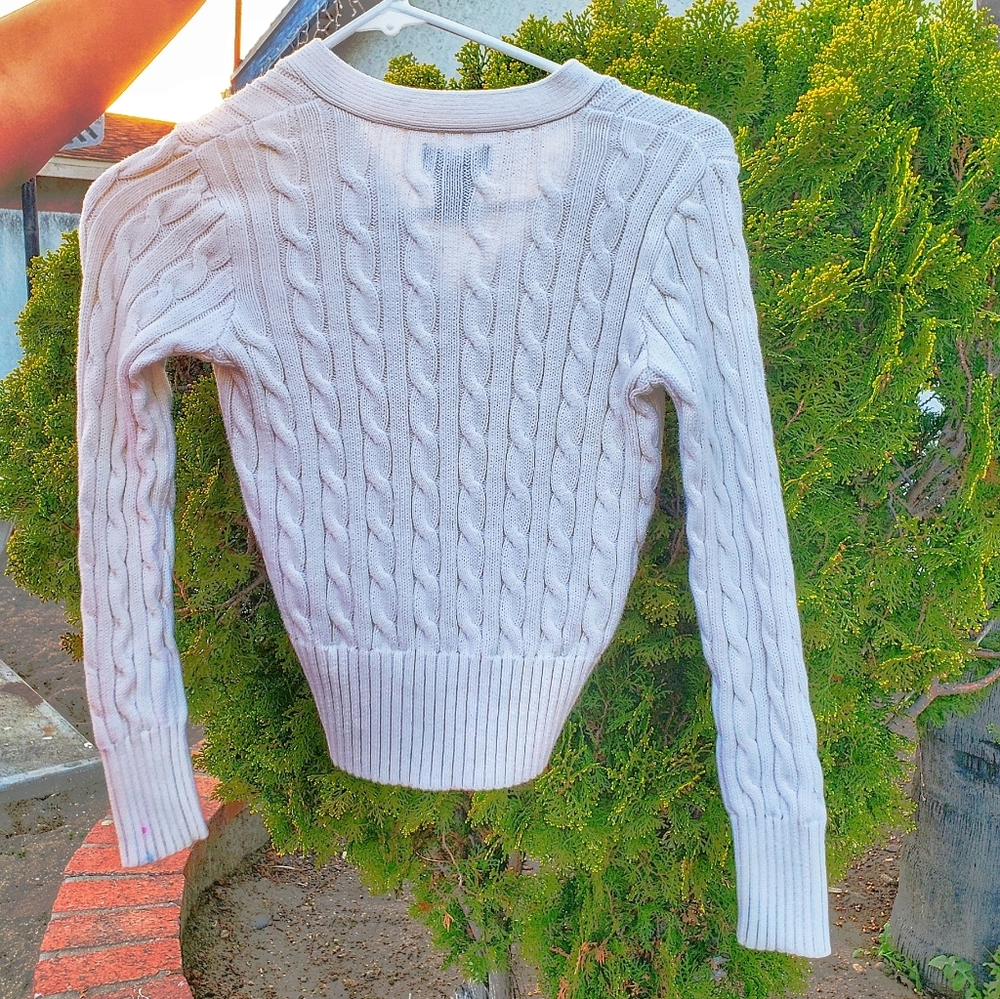 White Knitted Ralph Lauren Sweater